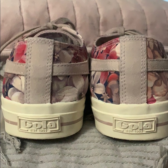 QUOTA II LIBERTY PJ PURPLE FLORAL LEATHER SNEAKERS - Picture 7 of 8